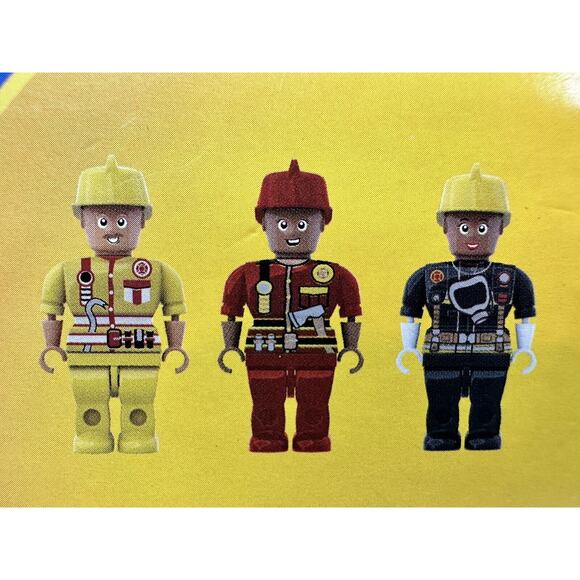 Make-It Blocks FIREFIGHTER Figures Compatible With All Interlocking Block Brands - Picture 2 of 4